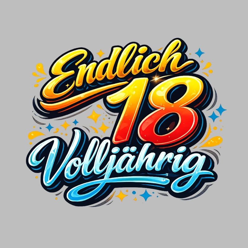 Endlich 18 Volljährig Neon Script