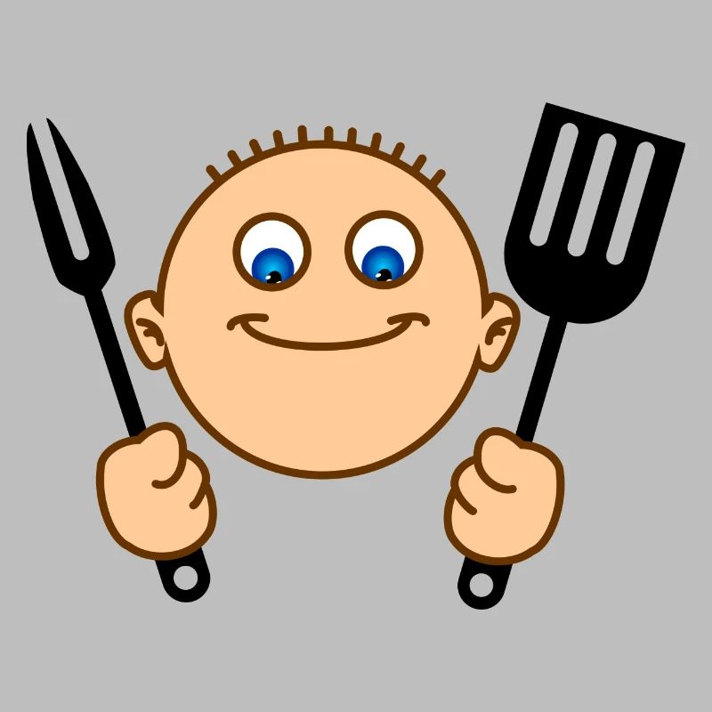 Fröhliche Hilfe in der Küche oder BBQ