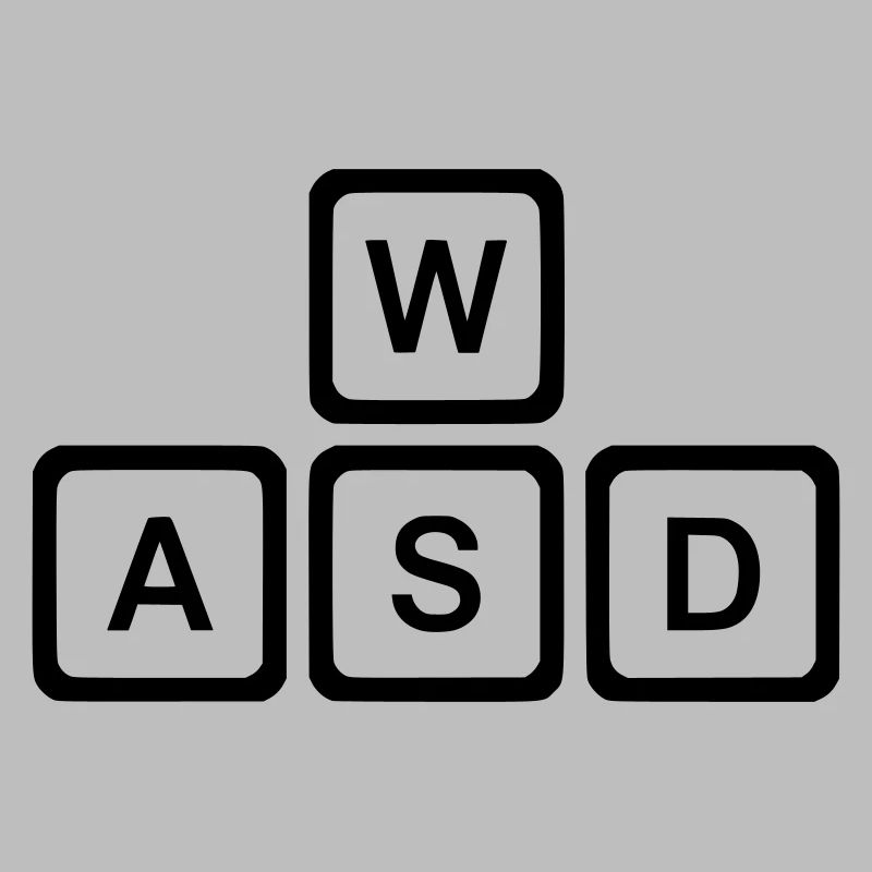 WASD Keys PC Gaming Nerd Vector