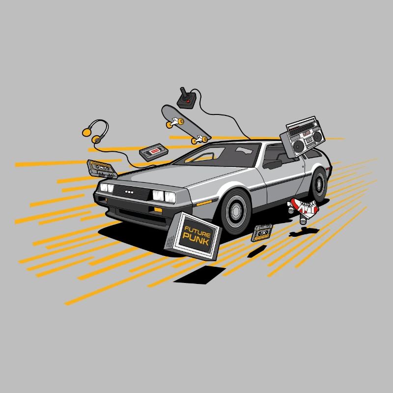 Delorean Oldtimer Youngtimer Retro Future yellow