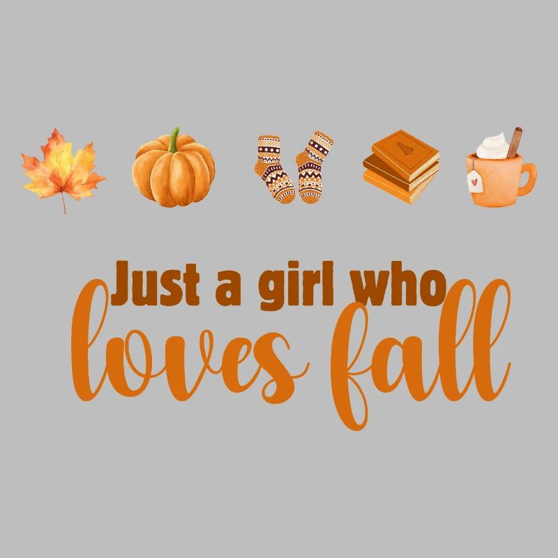 Herbstliebendes Mädchen Design, Fall Vibes