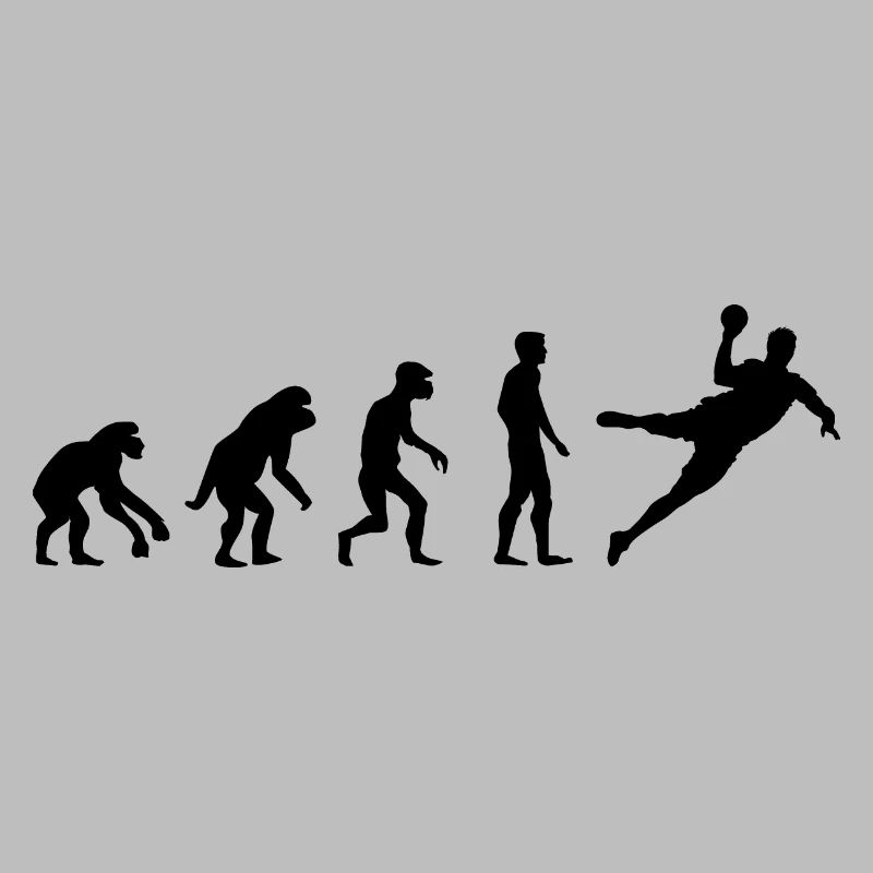Icône de l’équipe de conception drôle de handball de l’évolution