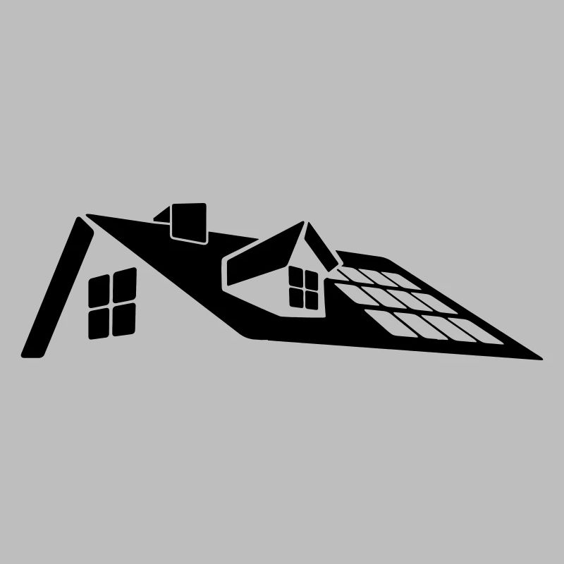 Conception de toit moderne - lucarne avec panneaux solaires