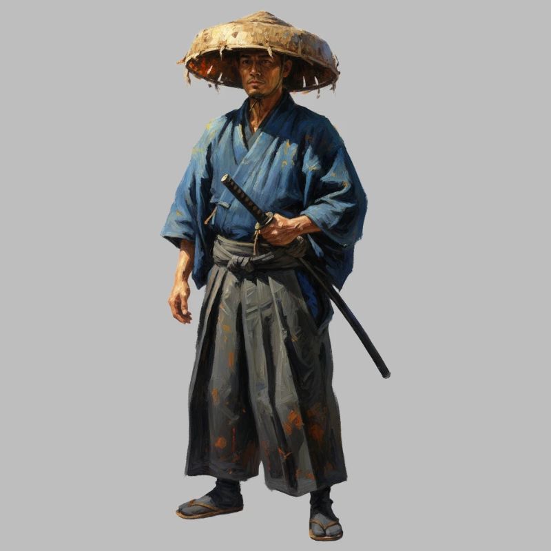 samurai-krieger-mit-strohhut-realistisch