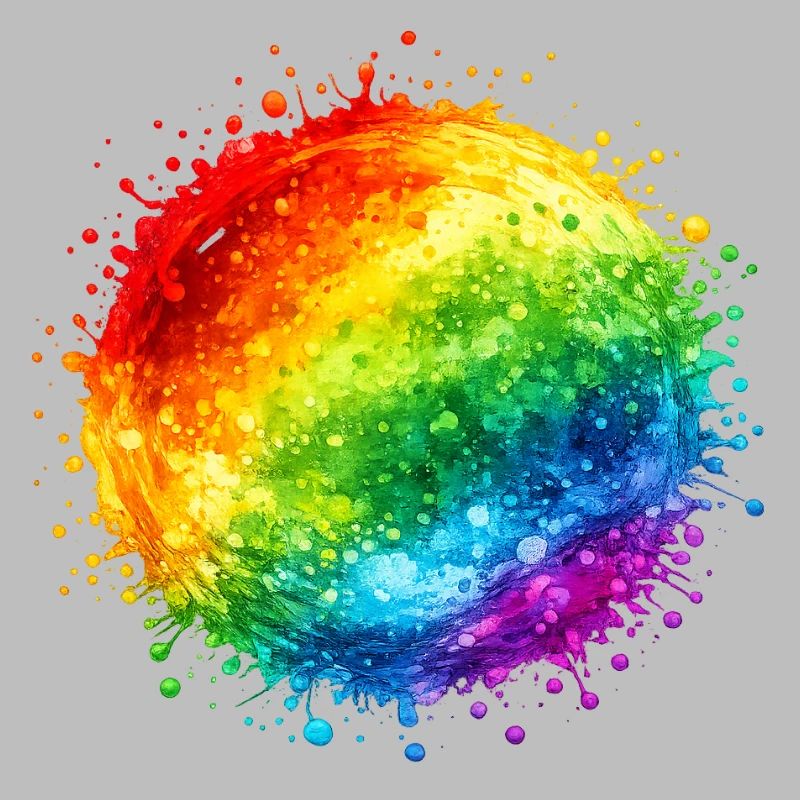 Regenbogenfarbene Farbspritzer Explosion