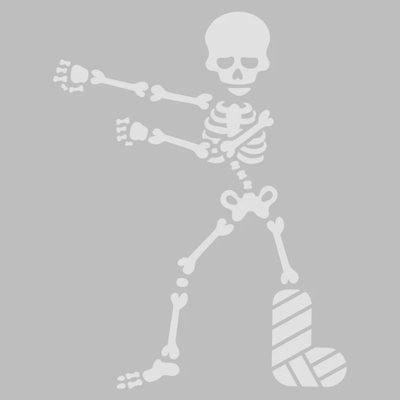 Broken leg plaster floss dance flossing skeleton