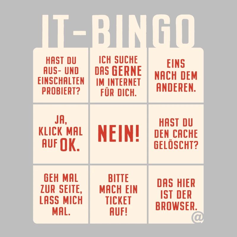 IT Support Bingo Service Desk IT Helpdesk Sysadmin