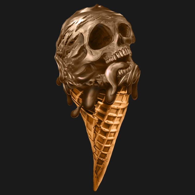 Softeis mit ätherischem Totenkopf