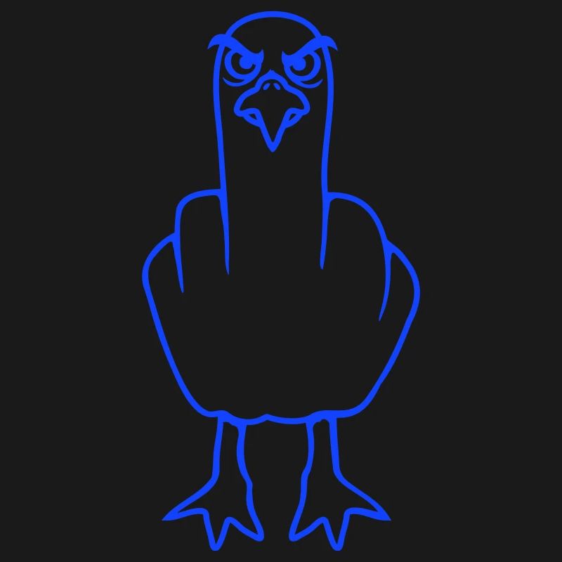 Möwe Mittelfinger Beleidigung Stinkefinger frech