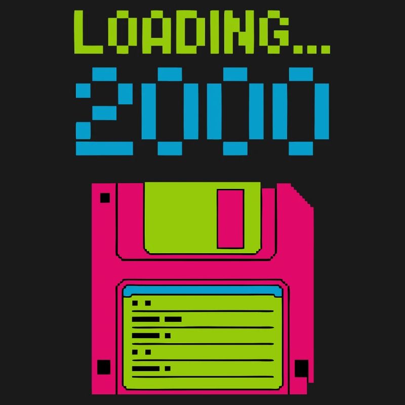 Loading 2000 Disketten-Design Retro Pixel Design