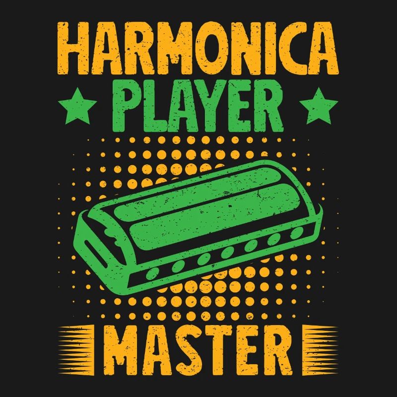Funny Harmonica Player Master Harmonica