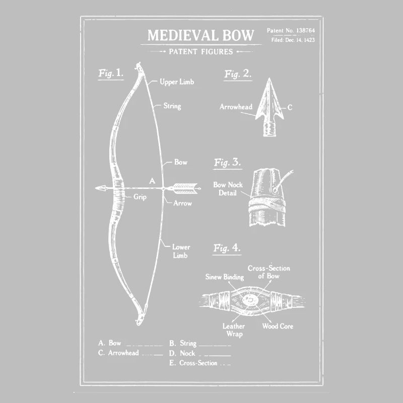Illustration de plan d’arc médiéval