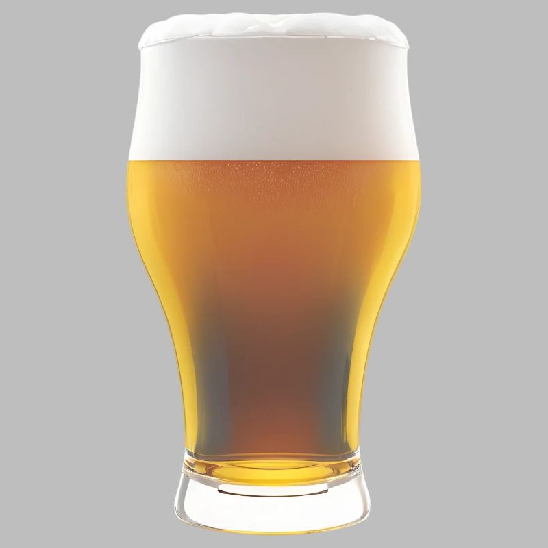 Biergradienten Glas mit Schaum