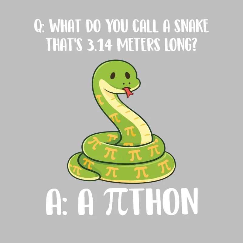 Schlange, 3,14 Meter lang, Pi-Tag-Python-Witz