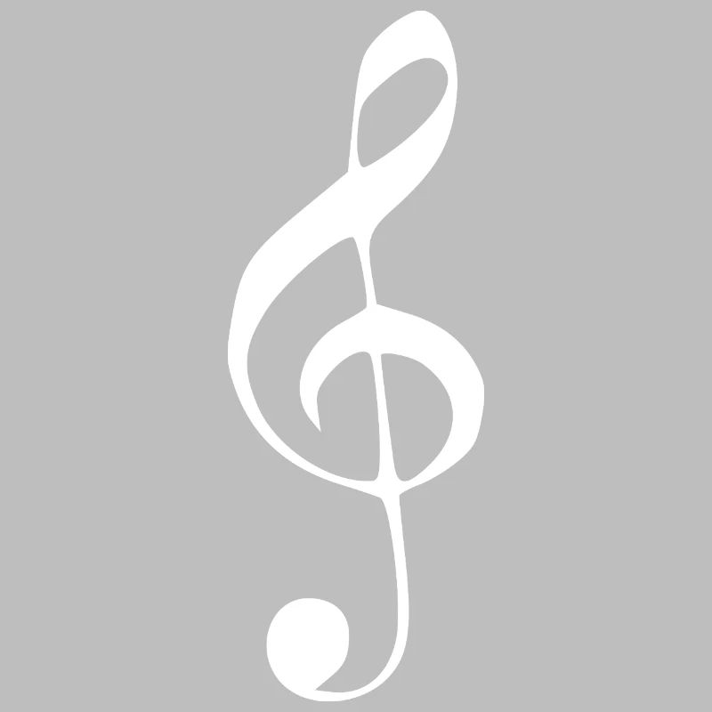 Note de clé de musique note note blanche