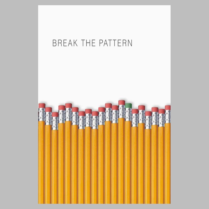 Break the Pattern Minimalist Statement Design