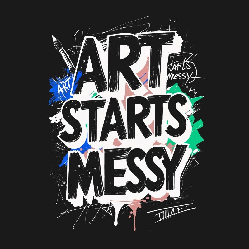 Scribble Doodle Drawing Art Starts Messy