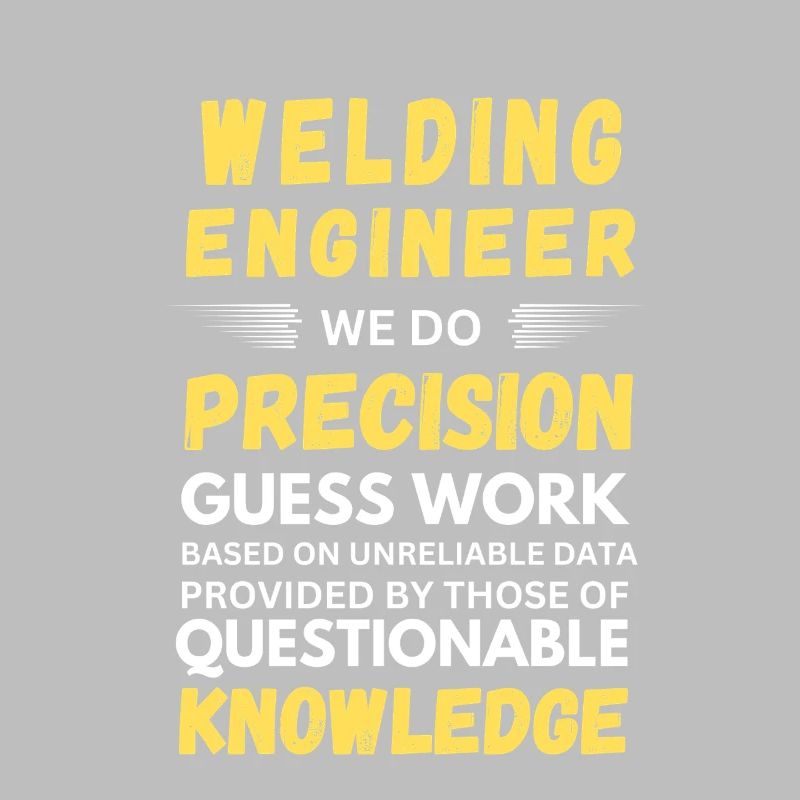 Welding Engineer We Do Precision Work Funny Quotes