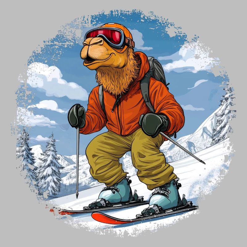 Kamel Skifahrer