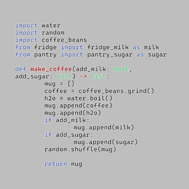 Python Make Coffee Function