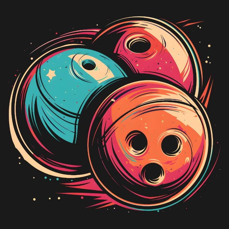 Boules de bowling Synthwave