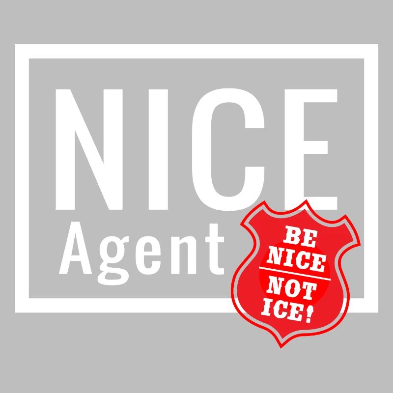 NICE Agent Logo mit Statement Be Nice Badge
