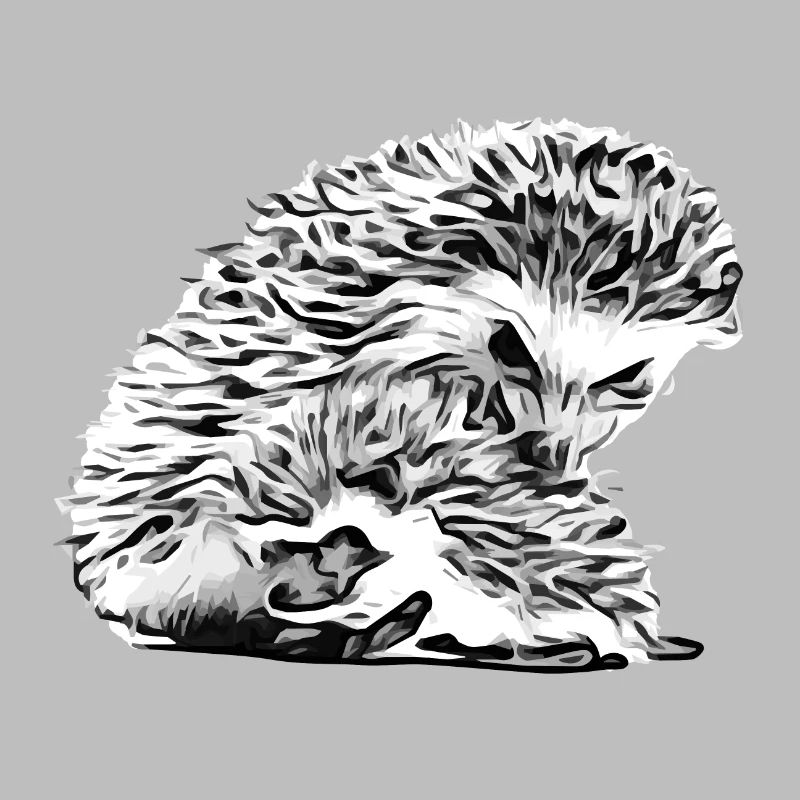 Maman hérisson avec bébé hérisson