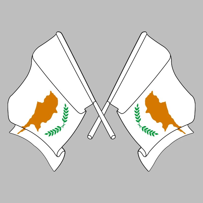 Deux drapeaux Chypre