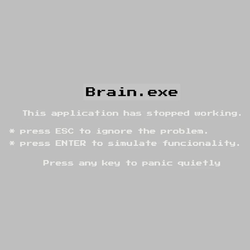 Brain.exe – Lustiges Computerfehler-Shirt