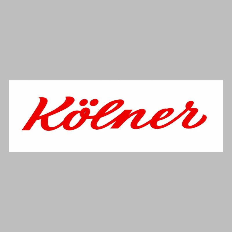 Kölner Roter Script-Logo Print