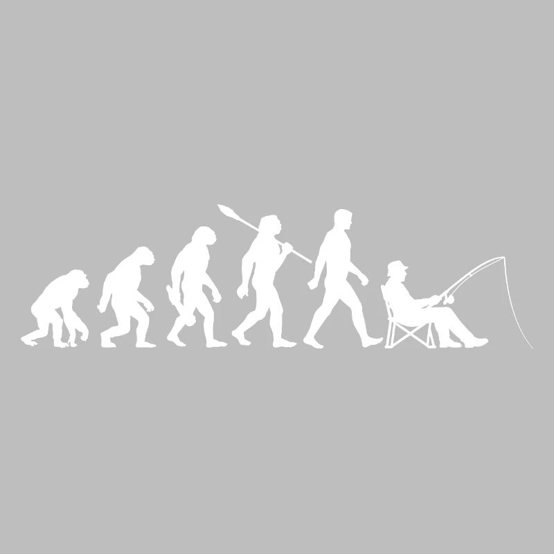 Evolution - Angler, Angeln Geschenk