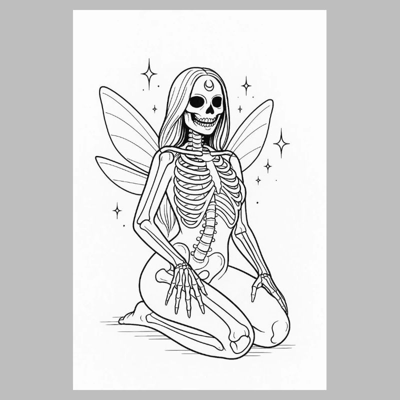 Magic Skeleton with Wings