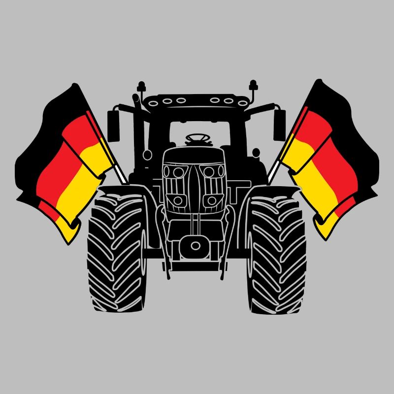 Tractor two flags Germany