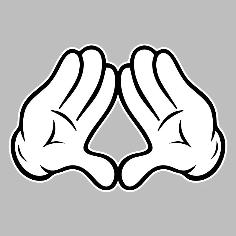 Hands Diamond Pyramid Triangle Rhombus Comic Style