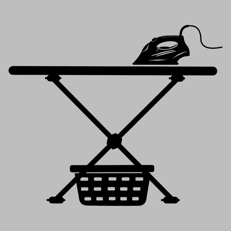 Srichplak en fer et panier à linge