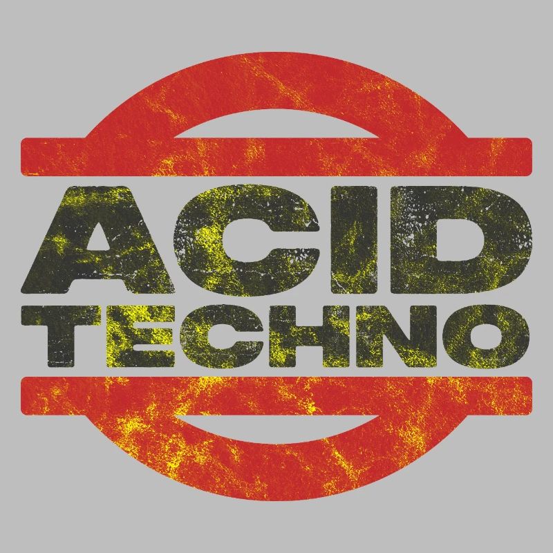 Distressed Acid Techno Logo Tee