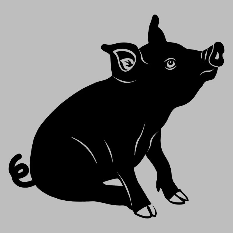 Pig sitting logo Shadow image