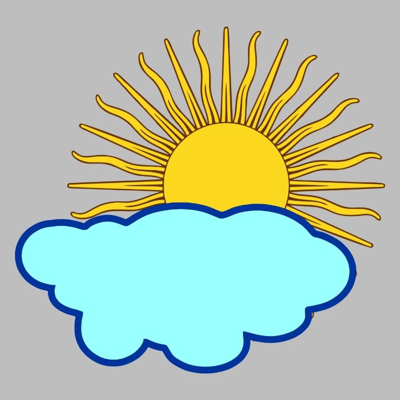 Sonne hinter Wolke