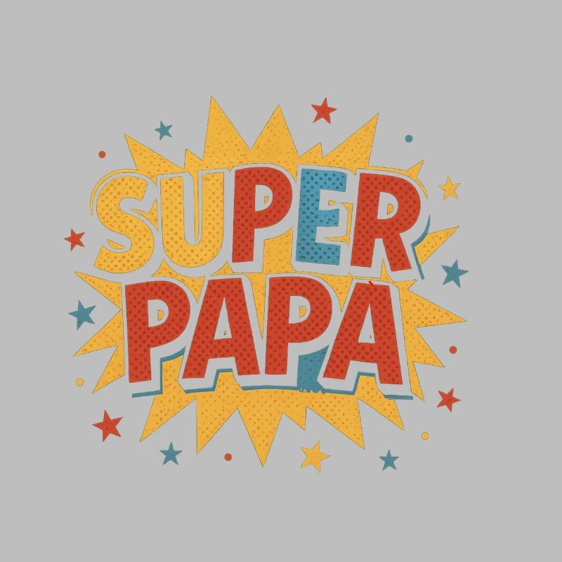 Super Dad Comic Burst Retro
