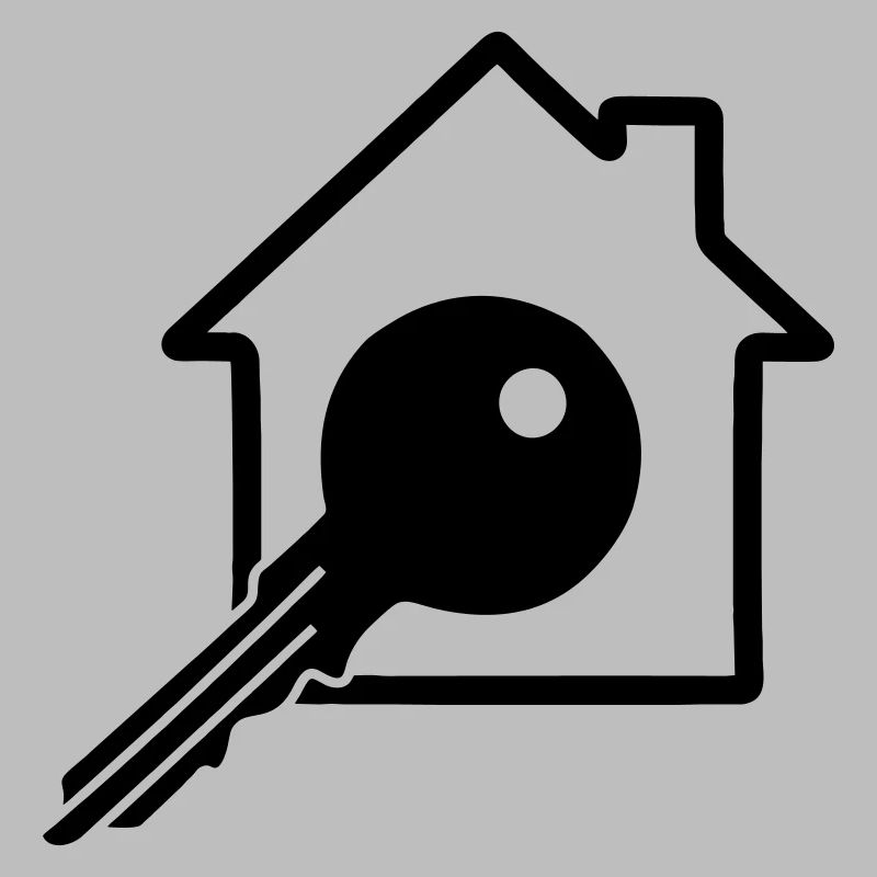 Clé avec clé de maison pour le logo acheté maison