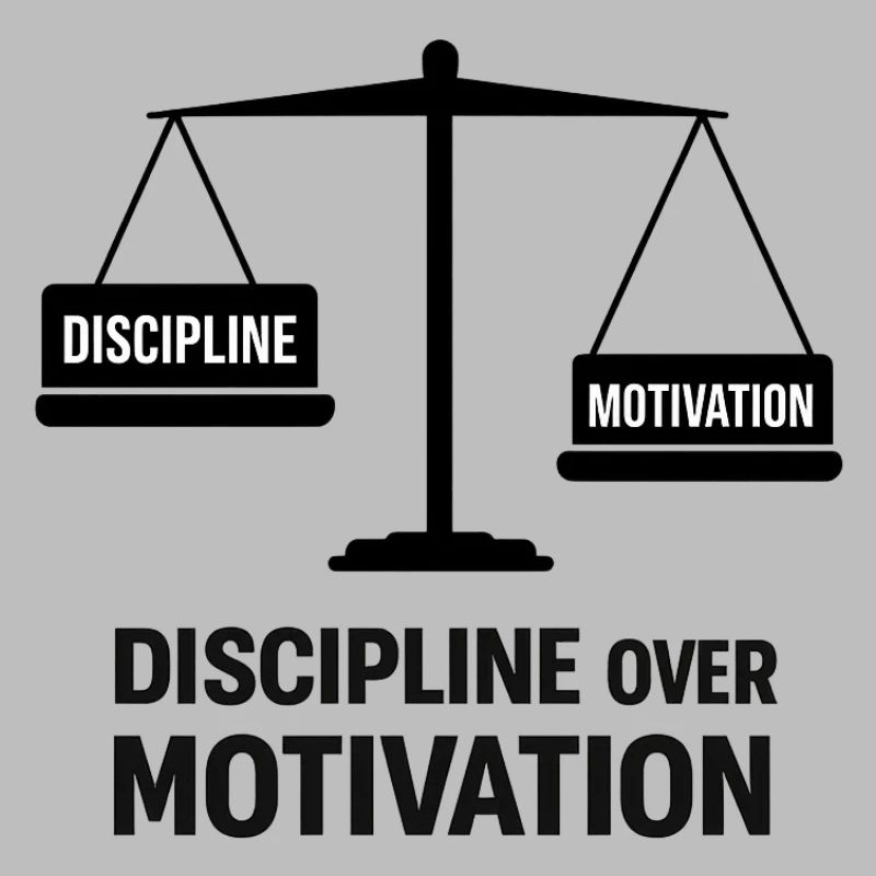 Disziplin über Motivation