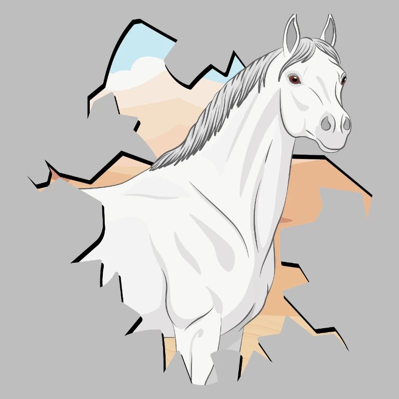 La tête d'un cheval Abbayan devant un désert