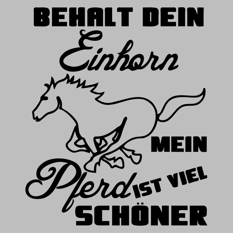 Pferd vs Einhorn Geschenk Tier lustig Spruch