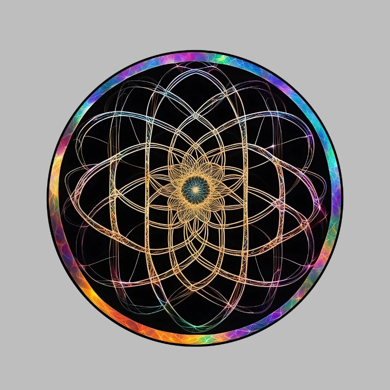 Rainbow Mandala Circle Pattern