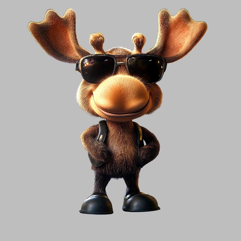 Elch Moose Elchbulle Geweih Hirsch Wilde Elche