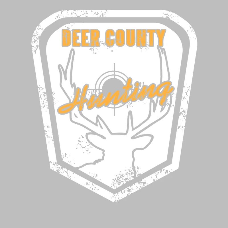 Deer County Hunting Rustic Skull Target Style