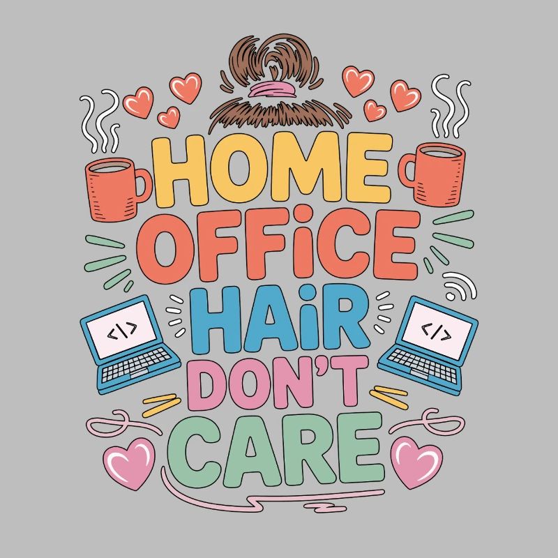 Remote Developer Home Office Hair Web Developer