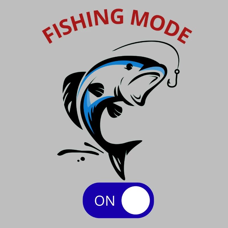 Mode pêche activé Cool Angler Fish Hook Tee
