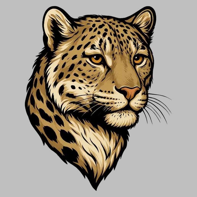Leopard Head Illustration