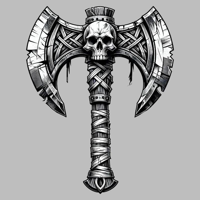 Axe throwing axe skull design